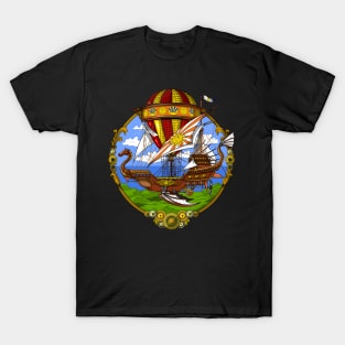 Steampunk Dragon Air Balloon T-Shirt